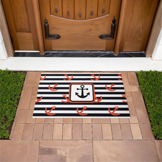 Nautical Anchors Away   Doormat Deurmat (Buiten)