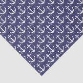Nautical Anchors Aweigh Navy Tissuepapier (Detail)