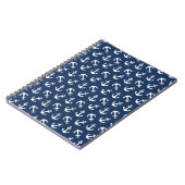 Nautical Anchors Aweigh Pattern Navy Notitieboek (Linkerzijde)