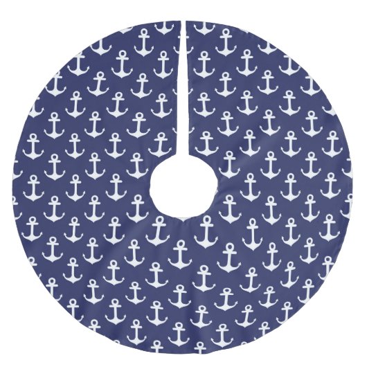 Nautical Anchors Navy - kerstboomrok Kerstboom Rok (Voorkant)