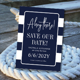 Nautical and White Tying the Knot Nautical Save The Date