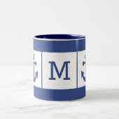 Nautical Anker aangepaste monogram mokken (Center)