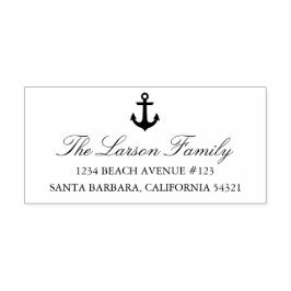 Nautical Anker Address Stamp Zelfinktende Stempel