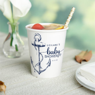 Nautical Anker Baby Shower Papieren Bekers