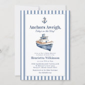 Nautical Anker Baby Shower Uitnodiging (Voorkant)