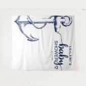 Nautical Anker Baby Shower Wit Wandkleed (Voorkant (horizontaal))