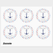 Nautical Anker Birthday Sticker (Vel)