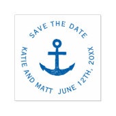 Nautical Anker Boat Wedding Save the Date Stamp Zelfinktende Stempel (Design)