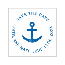 Nautical Anker Boat Wedding Save the Date Stamp Zelfinktende Stempel