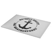 Nautical Anker Custom Boat en familienaam Snijplank (Hoek)