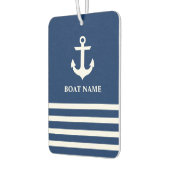 Nautical Anker Gestreepte Bootnaam Marine Blauw Luchtverfrisser (Links)