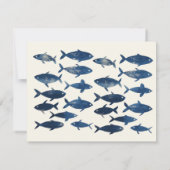 Nautical Anker Modern Navyblauw Foto Verjaardag Bedankkaart (Achterkant)