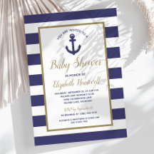 Nautical Anker Navy Blauwe Gestreepte Jongens Baby