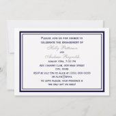 Nautical Anker Navy Blue ingelijst 2H Verloving Kaart (Achterkant)