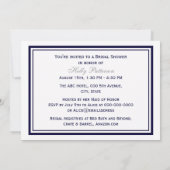 Nautical Anker Navy Blue ingelijst 2H Vrijgezellen Kaart (Achterkant)