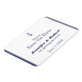 Nautical Anker Navy Bruiloft Save the Date Magneet (Linkerzijde)