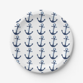 Nautical Anker Navy Modern Boy Baby shower Bord