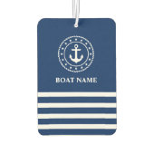 Nautical Anker Rope Stars Gestreepte Boot Naam Bla Luchtverfrisser (Achterkant)