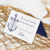 Nautical Anker Sailor Navy Blue Dank je bruiloft Kaart