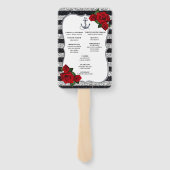 Nautical Anker Silver Black Stripes Program Fan Handwaaier (Achterkant)