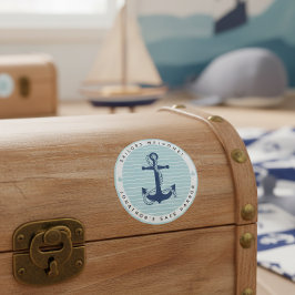 Nautical Anker & Touw Veilige Haven ID1250 Ronde Sticker
