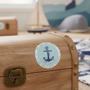 Nautical Anker & Touw Veilige Haven ID1250 Ronde Sticker