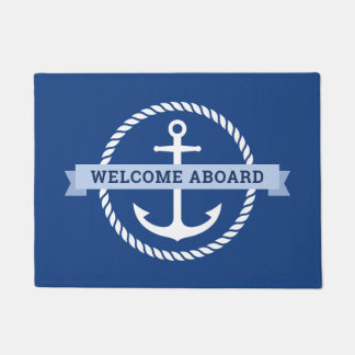 Nautical ankertouwgrens welkom aan boord deurmat