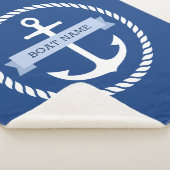 Nautical ankertouwgrensbootnaam op banner sherpa deken (3/4)
