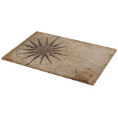 Nautical  Antiek Map Glass Cutting Board Snijplank (Hoek)