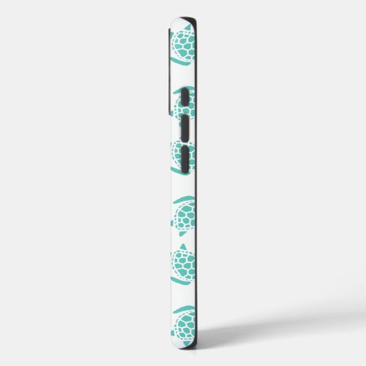 Nautical Aqua Blue Sea Turtle Pattern  Case-Mate iPhone Case (Achterkant / Links)