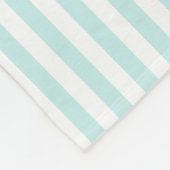 Nautical Aqua & White Stripes Navy Blue Anchor Fleece Deken (Hoek)