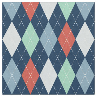 Nautical Argyle Fabric Stof