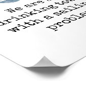 Nautical Art Drink Town met een verzilverend probl Poster (Hoek)