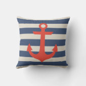 Nautical Baby Birth Announcement Pillow Kussen (Achterkant)