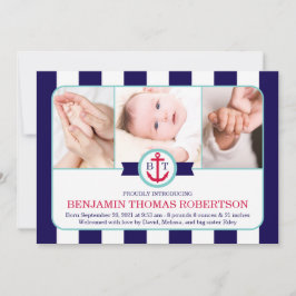 Nautical Baby Birth koninklijke aankondiging