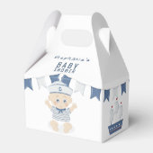 Nautical Baby Boy Baby shower Bedankdoosjes (Achterkant)