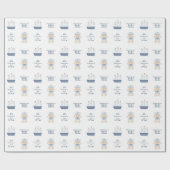 Nautical Baby Boy Baby shower Cadeaupapier (Vlak)