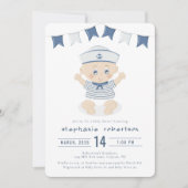 Nautical Baby Boy Baby Shower Kaart (Voorkant)