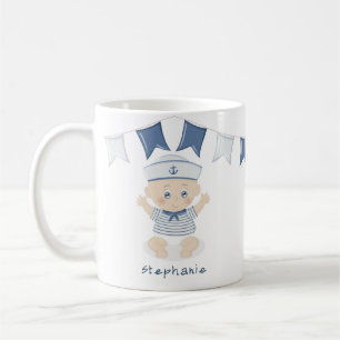Nautical Baby Boy Baby shower Koffiemok