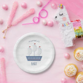 Nautical Baby Boy Baby shower Papieren Bordje (Feest)