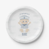 Nautical Baby Boy Baby shower Papieren Bordje (Voorkant)