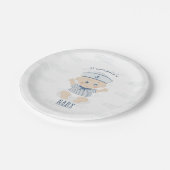 Nautical Baby Boy Baby shower Papieren Bordje (Gekanteld)