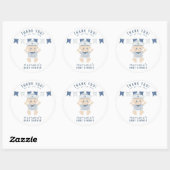 Nautical Baby Boy Baby shower Ronde Sticker (Vel)