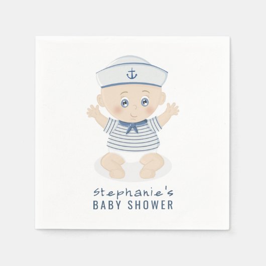 Nautical Baby Boy Baby shower Servet (Voorkant)