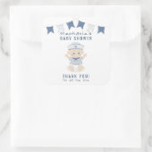 Nautical Baby Boy Baby shower Vierkante Sticker (Tas)