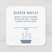 Nautical Baby Boy Baby shower Vierkante Visitekaartje (Voorkant)