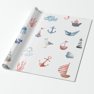 Nautical Baby Boy Cadeaupapier