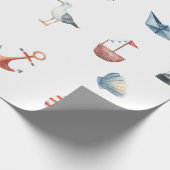 Nautical Baby Boy Cadeaupapier (Hoek)