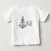 Nautical Baby boy Eerste Verjaardag T-shirt (Voorkant)