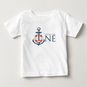 Nautical Baby boy Eerste Verjaardag T-shirt